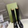 GUCCI Autumn/Winter Runway-Style Equestrian Boots, Made of Cowhide, Heel 3.5cm, Boot Opening 39cm, Shaft 37cm