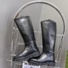 GUCCI Autumn/Winter Runway-Style Equestrian Boots, Made of Cowhide, Heel 3.5cm, Boot Opening 39cm, Shaft 37cm