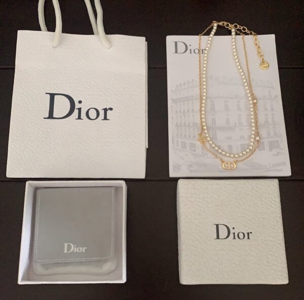 DIOR double pearl necklace Premium