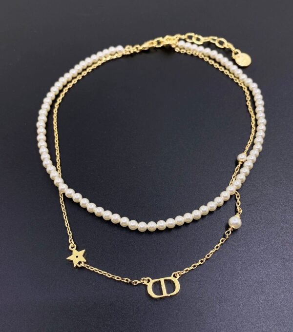 DIOR double pearl necklace Premium