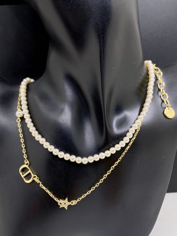 DIOR double pearl necklace Premium