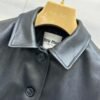 miumiu Autumn and winter new cowhide jacket coat mid-length cowhide jacket Premium quality clothing