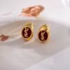 YSL Saint Laurent letter earrings Premium