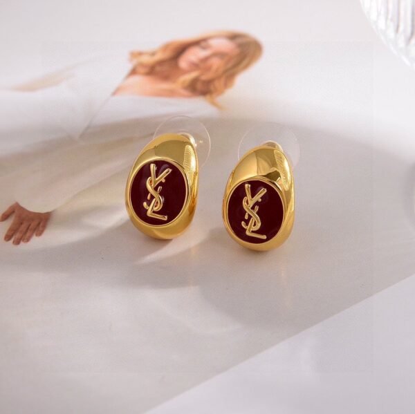 YSL Saint Laurent letter earrings Premium