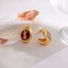 YSL Saint Laurent letter earrings Premium