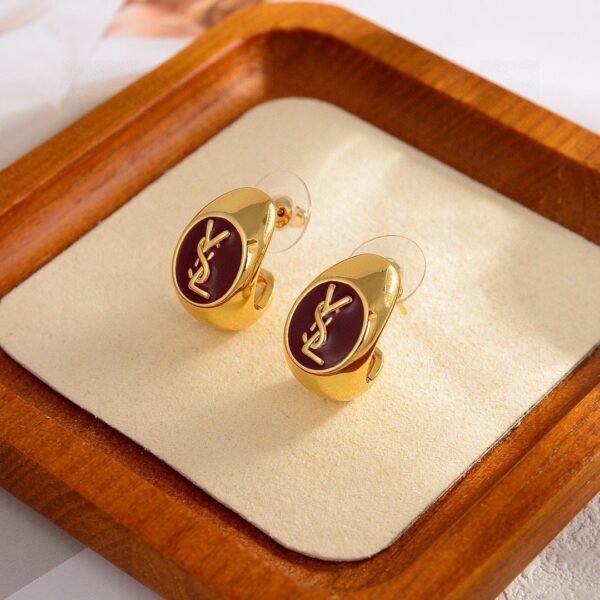 YSL Saint Laurent letter earrings Premium