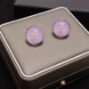 Chanel Purple Crystal Micro Diamond Earrings Premium