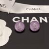 Chanel Purple Crystal Micro Diamond Earrings Premium