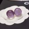 Chanel Purple Crystal Micro Diamond Earrings Premium