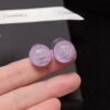 Chanel Purple Crystal Micro Diamond Earrings Premium