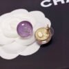 Chanel Purple Crystal Micro Diamond Earrings Premium