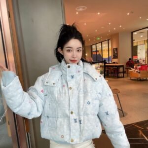 i1732856642_8442_0.jpg Louis Vuitton new short jacket stand collar hooded denim down jacket