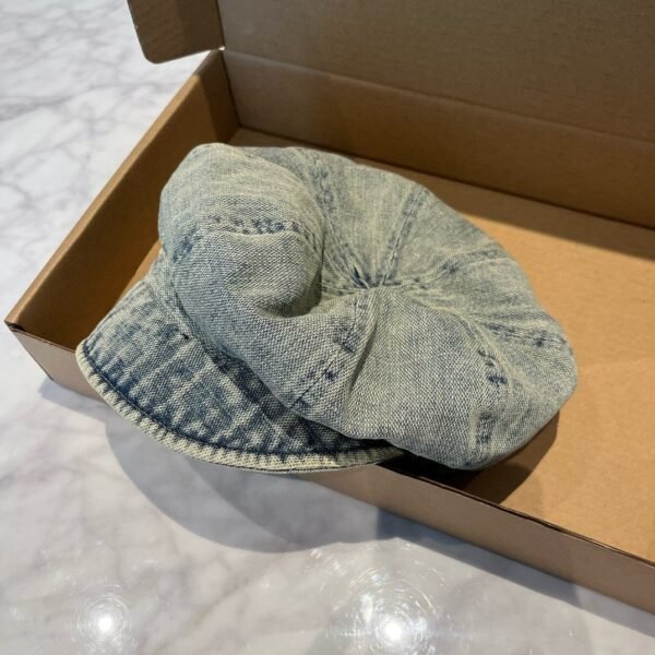 Chanel Denim Duck Tongue Artist hat 57cm