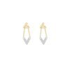 Louis Vuitton Classic V Half Diamond Two-tone Earrings Premium 1:1