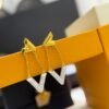 Louis Vuitton Classic V Half Diamond Two-tone Earrings Premium 1:1
