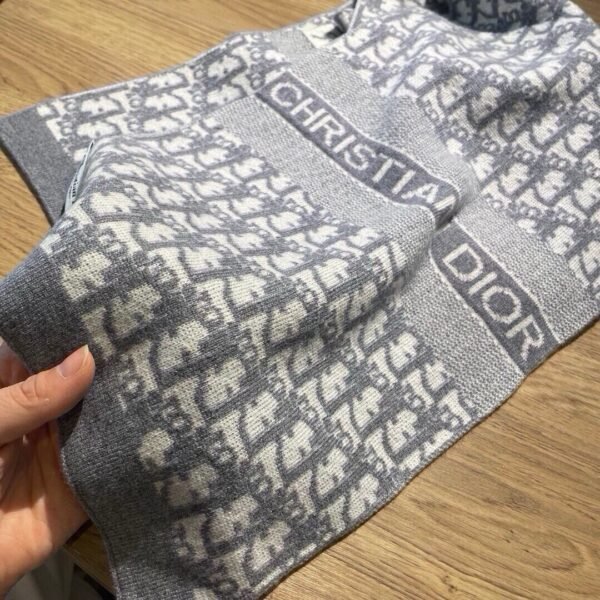 DIOR classic autumn and winter knitted double-sided jacquard style scarf Premium 30x200cm