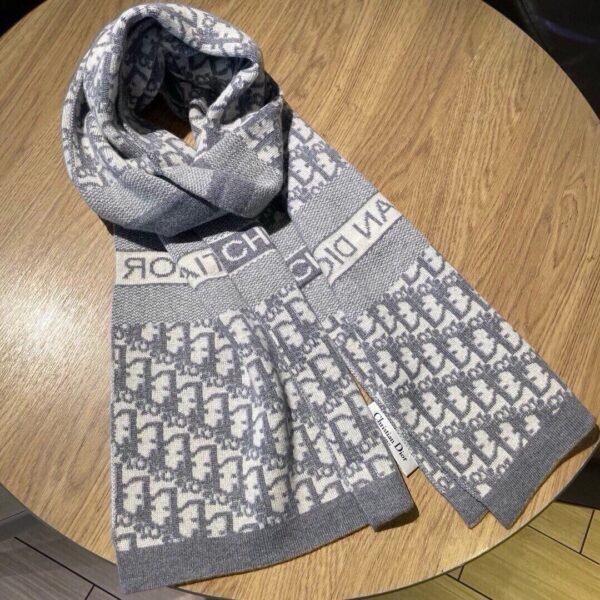 DIOR classic autumn and winter knitted double-sided jacquard style scarf Premium 30x200cm