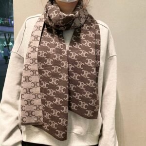 i1733763876_98_2.jpg CELINE Knitted original scarf Premium 30x180cm