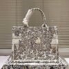 Dior book tote embroidered shopping bag, three 36cm