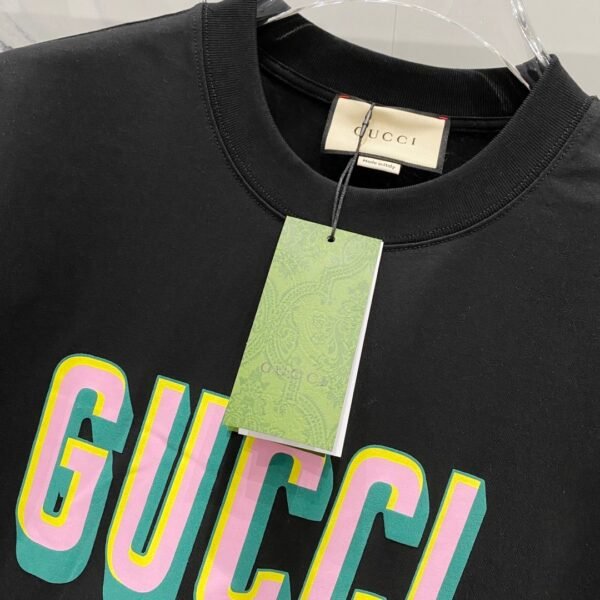GUCCI official website 1:1 version 320g round neck short-sleeved T-shirt
