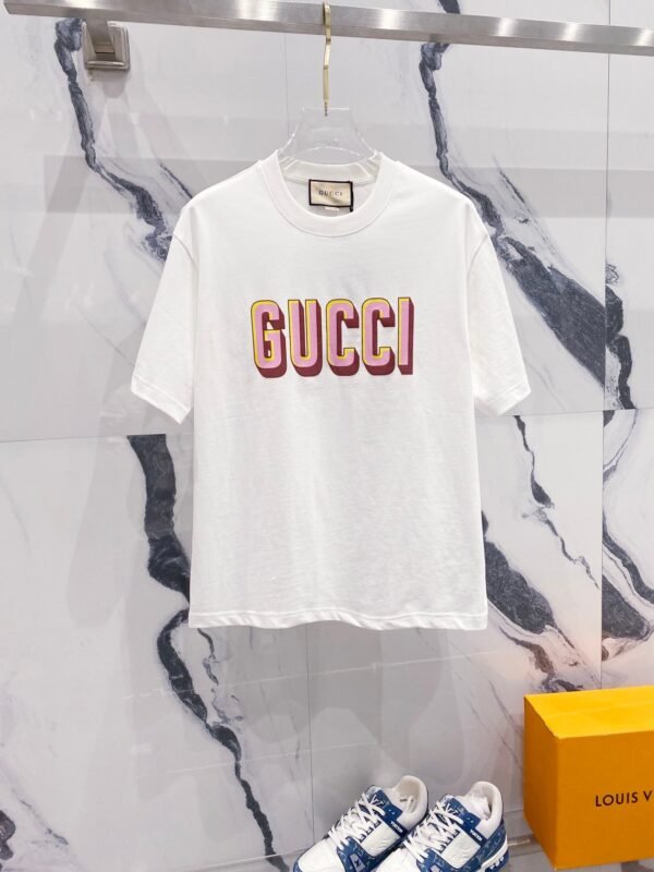 GUCCI official website 1:1 version 320g round neck short-sleeved T-shirt