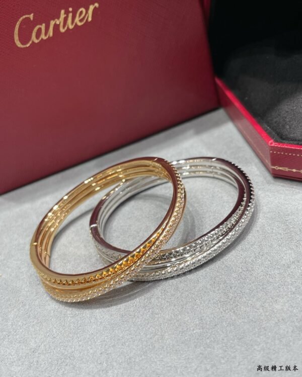 Cartier three-ring rivet bracelet advanced version 1:1