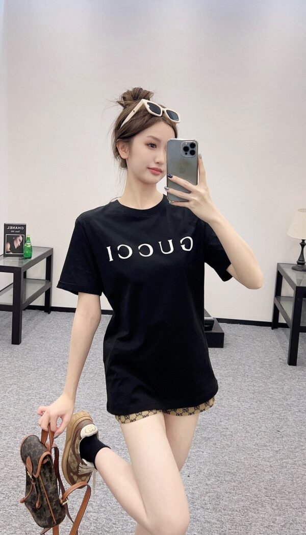 GUCCI 2025 Early Spring New Product Round Neck Printed Short Sleeve t-shirt