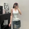 Chanel 2025 Early Spring Series 1:1 High-end Vest Contrast Color Blocking Craft