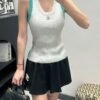 Chanel 2025 Early Spring Series 1:1 High-end Vest Contrast Color Blocking Craft