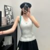 Chanel 2025 Early Spring Series 1:1 High-end Vest Contrast Color Blocking Craft