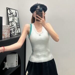 Chanel 2025 Early Spring Series 1:1 High-end Vest Contrast Color Blocking Craft