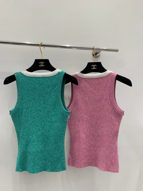 Chanel 2025 Early Spring Series 1:1 High-end Vest Contrast Color Blocking Craft