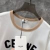 Celine 2025 early spring new letter flocking print round neck short sleeve T-shirt