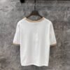 Celine 2025 early spring new letter flocking print round neck short sleeve T-shirt