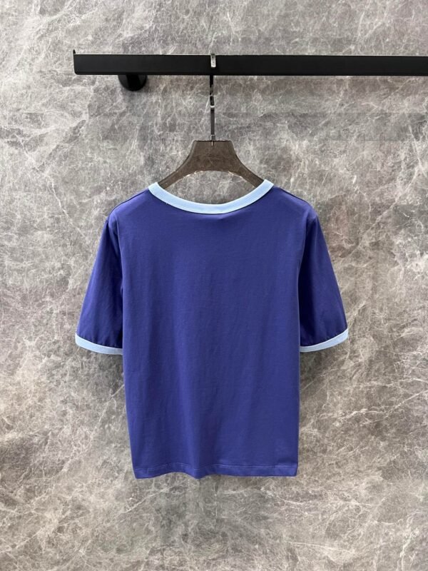 Celine 2025 early spring new letter flocking print round neck short sleeve T-shirt