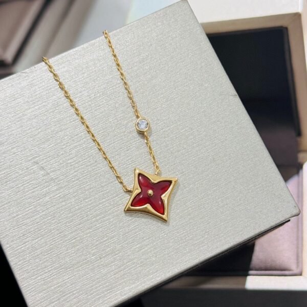 Louis Vuitton Red Shell Necklace