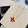 Louis Vuitton Red Shell Necklace