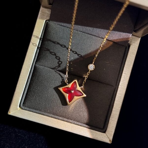 Louis Vuitton Red Shell Necklace