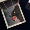 Louis Vuitton Red Shell Necklace
