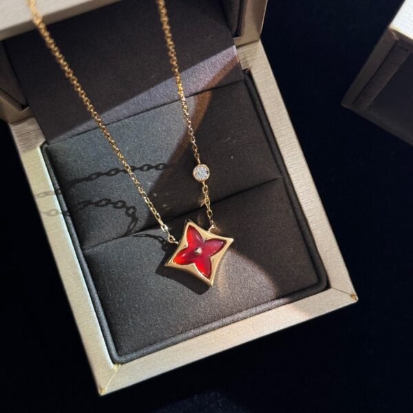 Louis Vuitton Red Shell Necklace