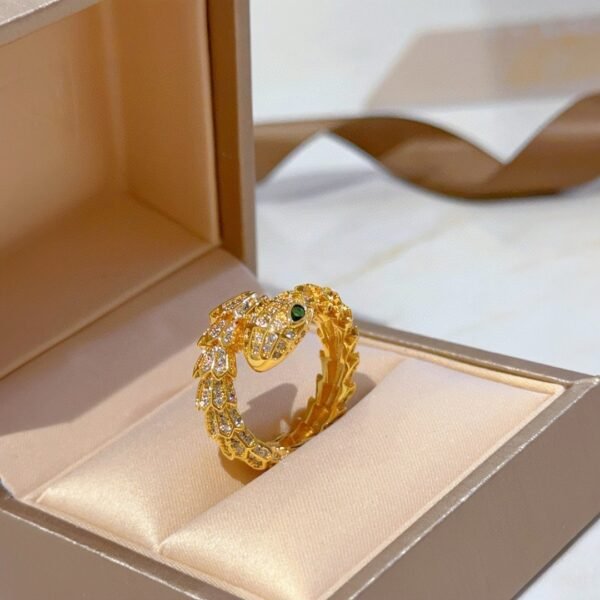 Bulgari ring V gold material advanced version 1:1