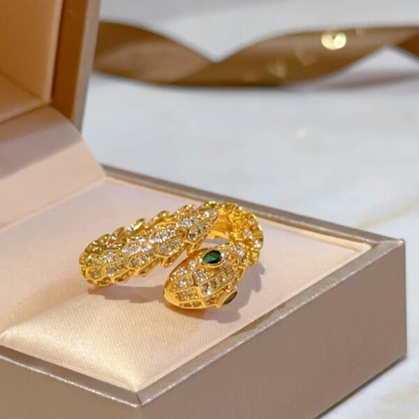 Bulgari ring V gold material advanced version 1:1