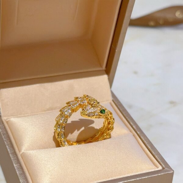 Bulgari ring V gold material advanced version 1:1