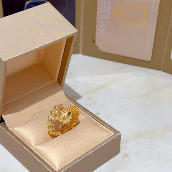 Bulgari ring V gold material advanced version 1:1