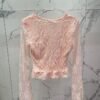 CHANEL Bow lace bottoming shirt