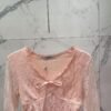 CHANEL Bow lace bottoming shirt