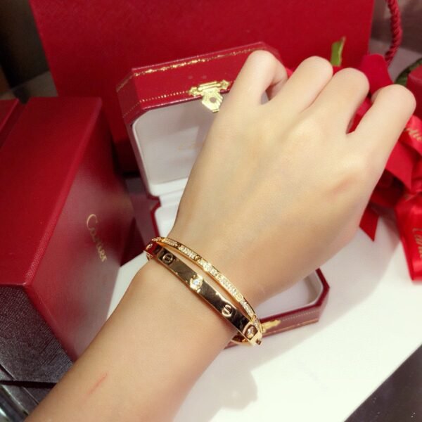 Cartier Love New Two-in-One Double Ring Cross Bracelet