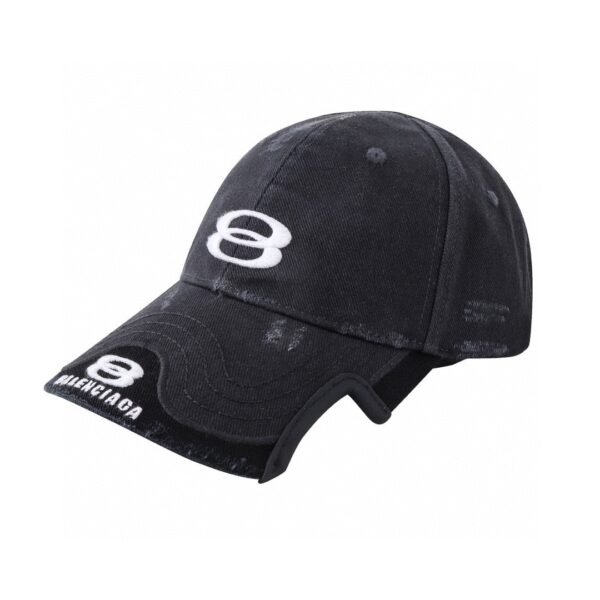 Balenciaga Original double-ring spliced aged baseball cap