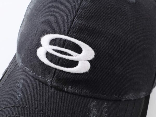 Balenciaga Original double-ring spliced aged baseball cap
