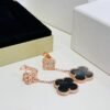 Van Cleef & Arpels Double Flower Earrings Gradient Color Premium Edition
